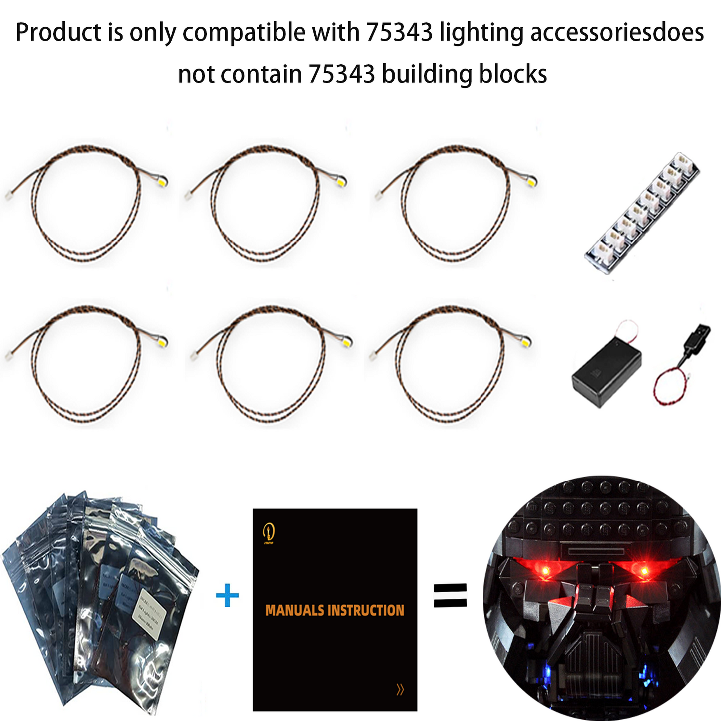 Kit d'éclairage pour casque Dark Trooper 75343