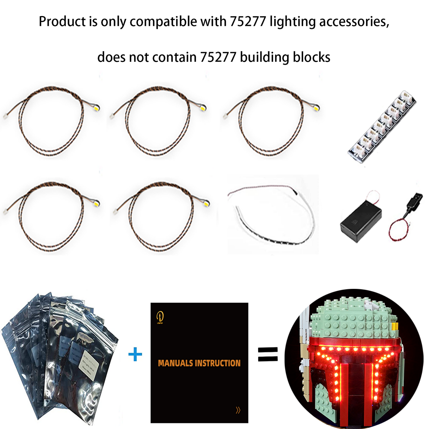 Das Beleuchtungsset für Baberfitts Helm™ 75277
