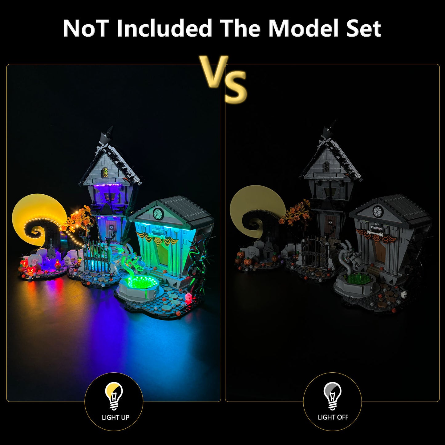 Brixspark Light Kit For Disney Tim Burton's The Nightmare Before Christmas #21351