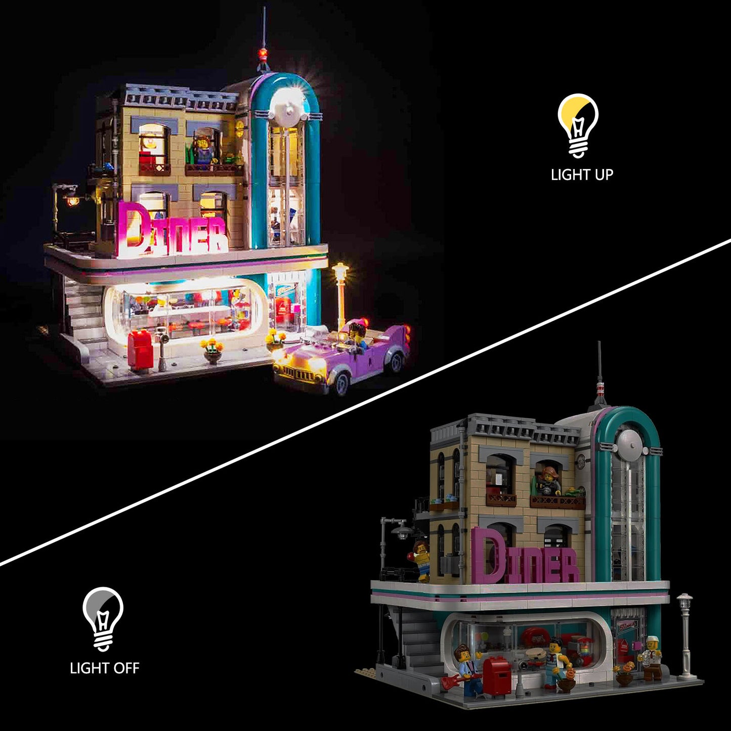 LED Light Downtown Diner Building #10260
