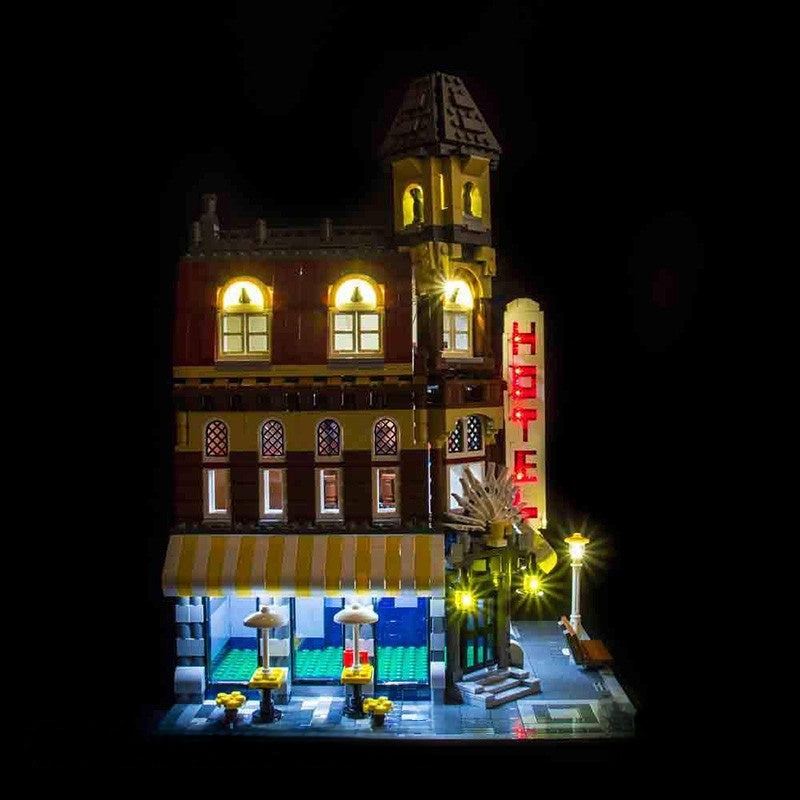 Light kit for Corner Coffee Shop Street Scene Building Blocks 10182