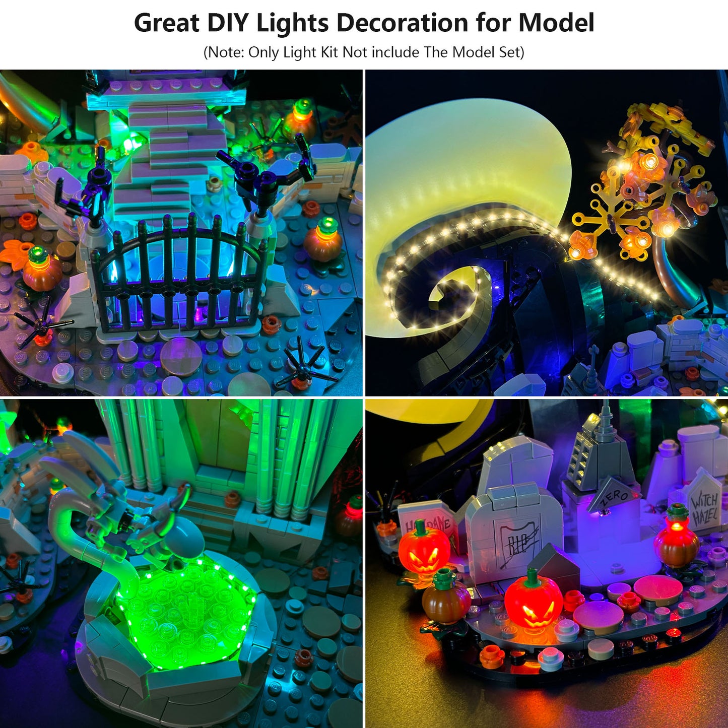 Brixspark Light Kit For Disney Tim Burton's The Nightmare Before Christmas #21351