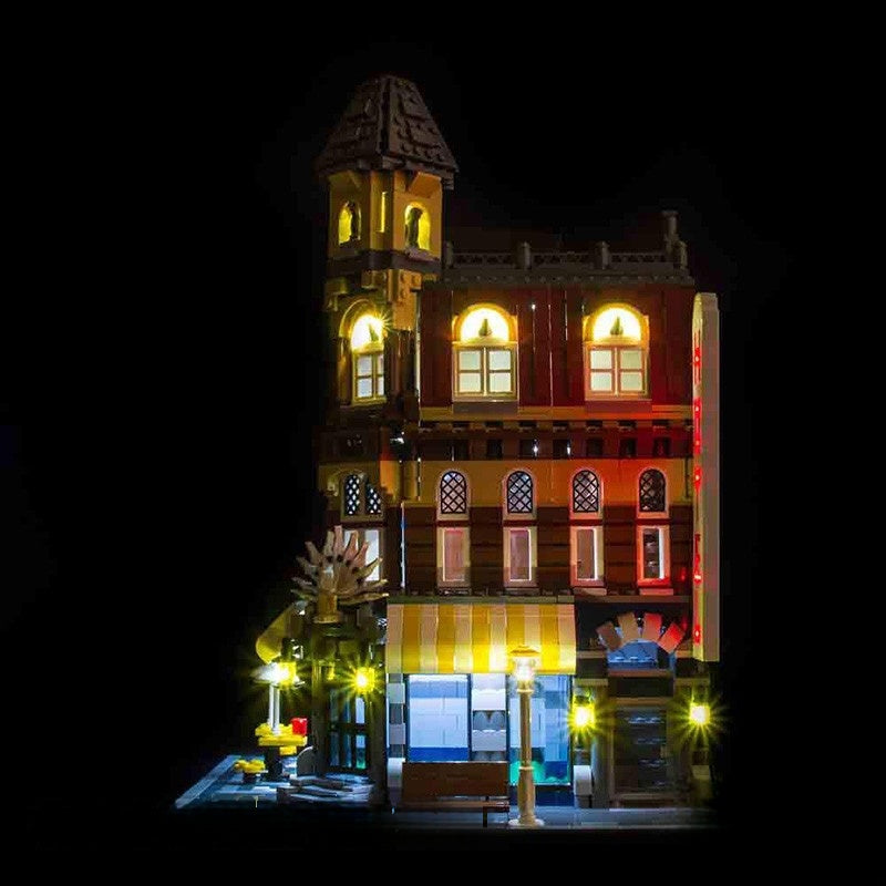 Light kit for Corner Coffee Shop Street Scene Building Blocks 10182