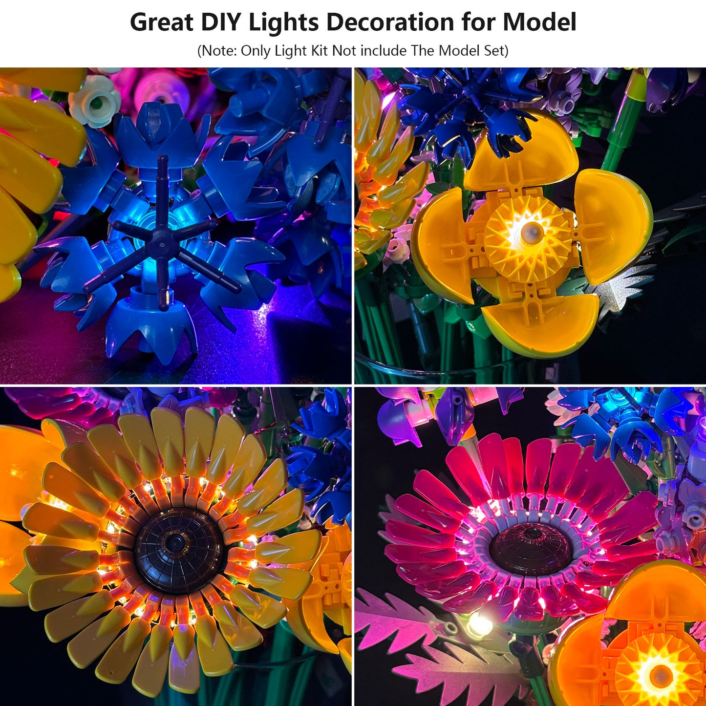 Brixspark light kit for Wildflower Bouquet #10313