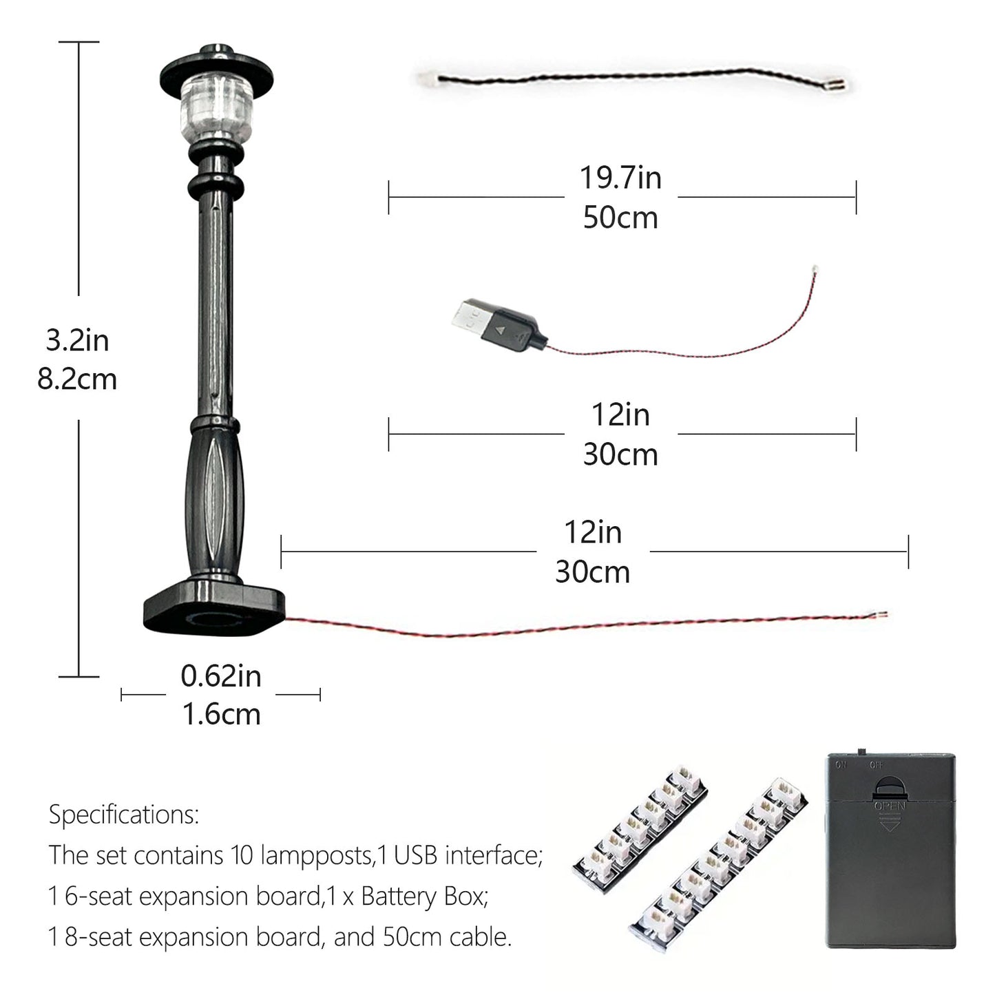 Street Light (Warm White) 30cm