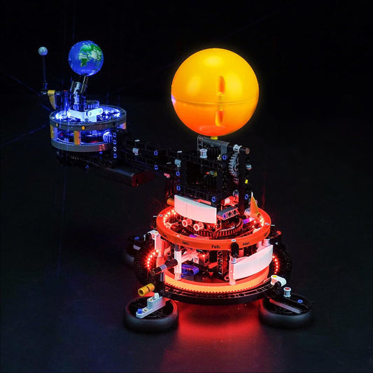 Brixspark-Lichtset für Planet Erde und Mond im Orbit #42179
