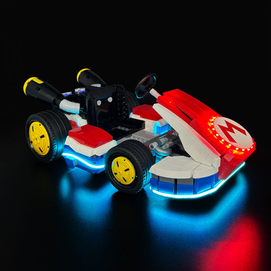 Brixsaprk-Beleuchtungsset für Mario Kart™ – Mario &amp; Standard Kart #72037