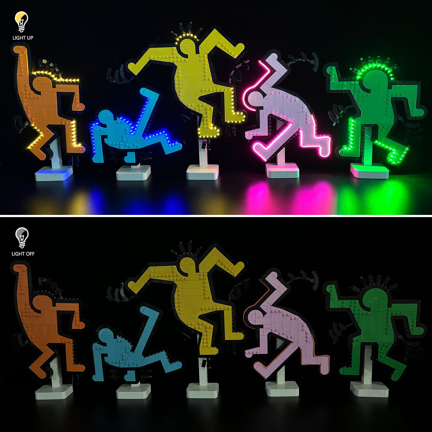 Brixspark Lichtset für Keith Haring – Tanzende Figuren #31216 