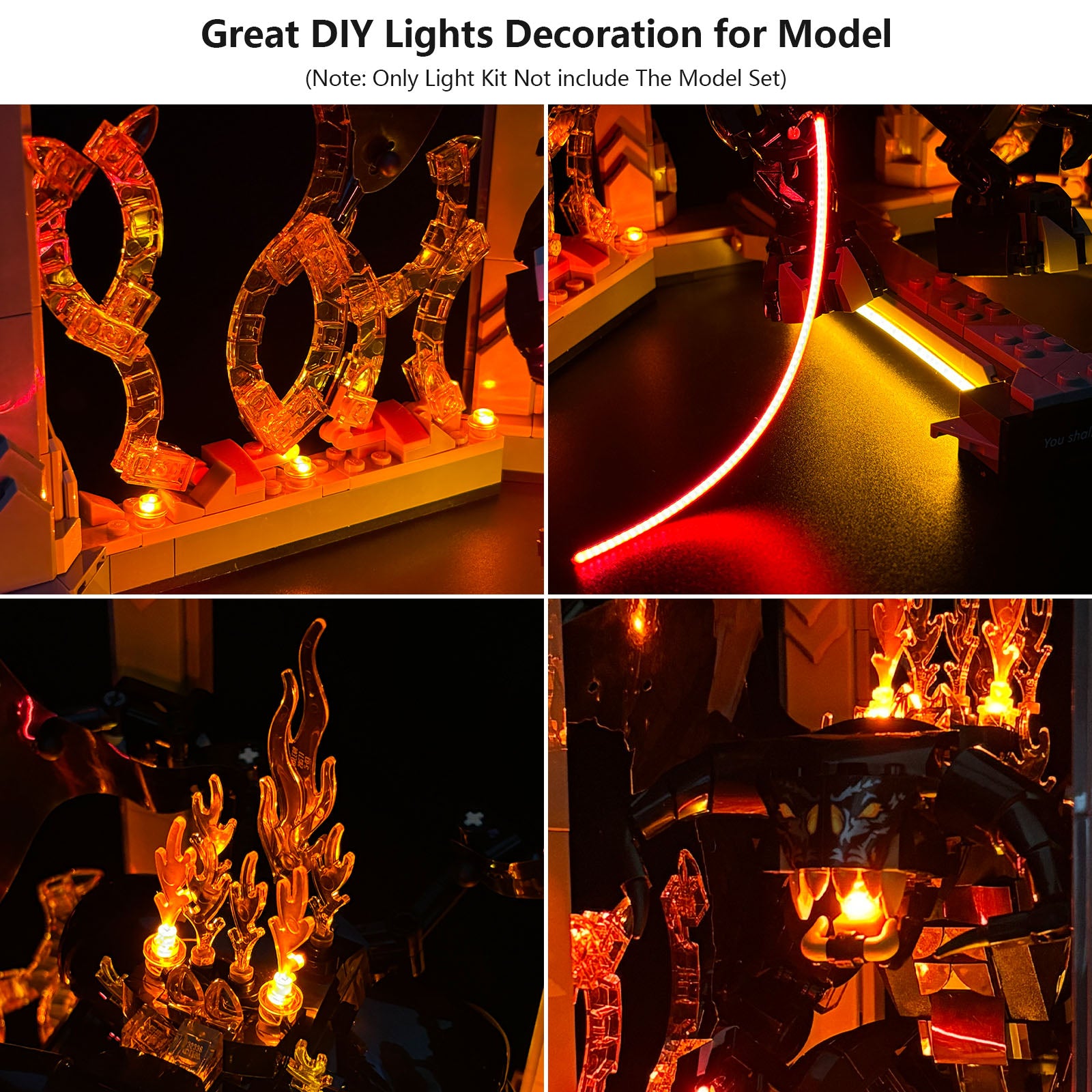 LED Light Kit The Lord of the Rings: Balrog #10367 legoing – BrixSpark