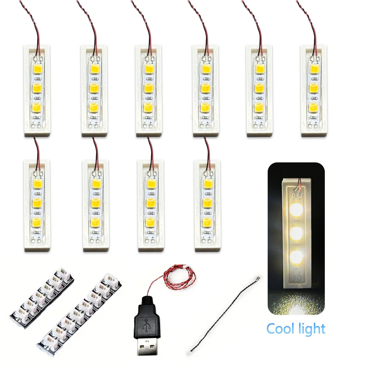 Light parts for  DIY 0.5m one-to-five light strip