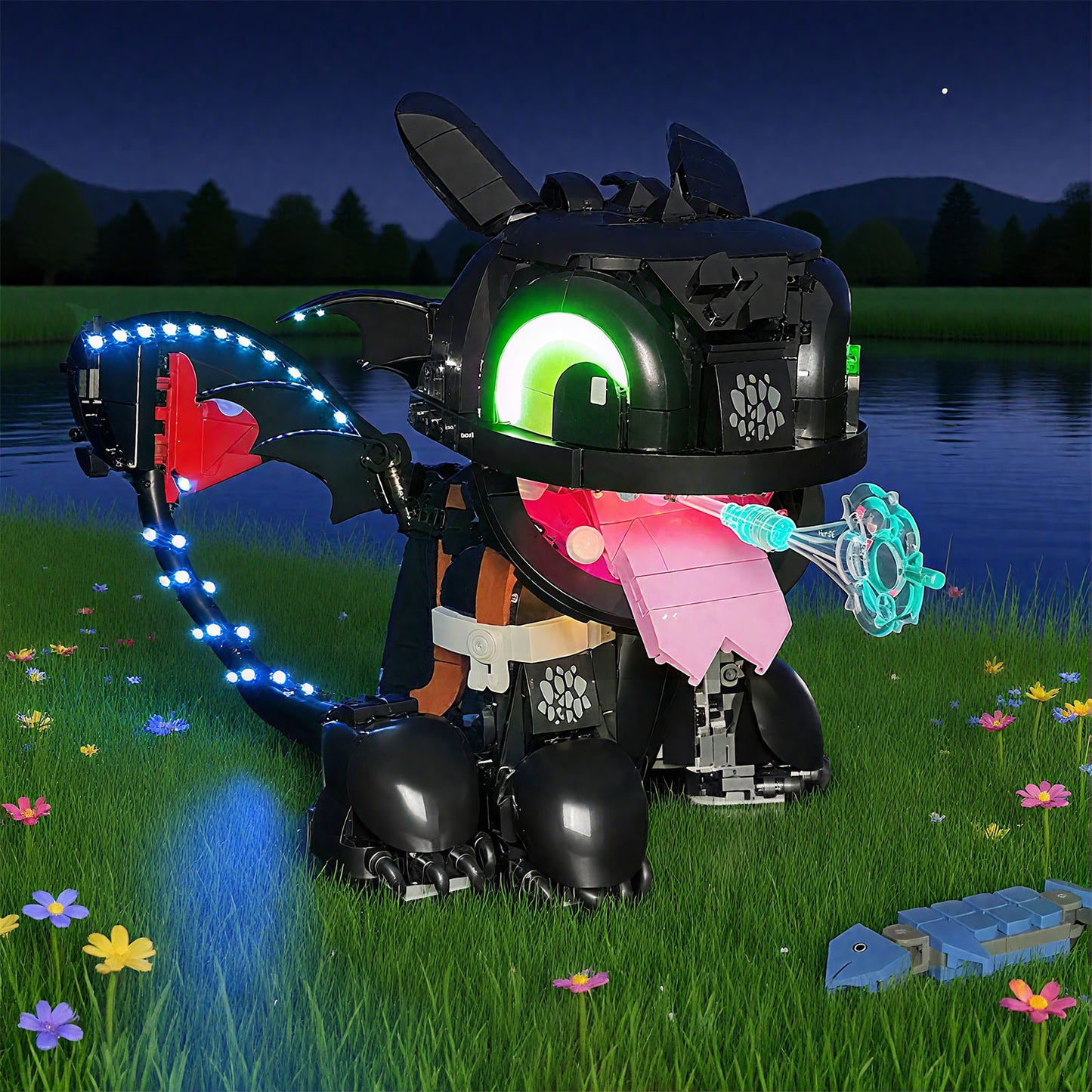 Brixspark Lichtset für Drachenzähmen leicht gemacht: Ohnezahn #10375 