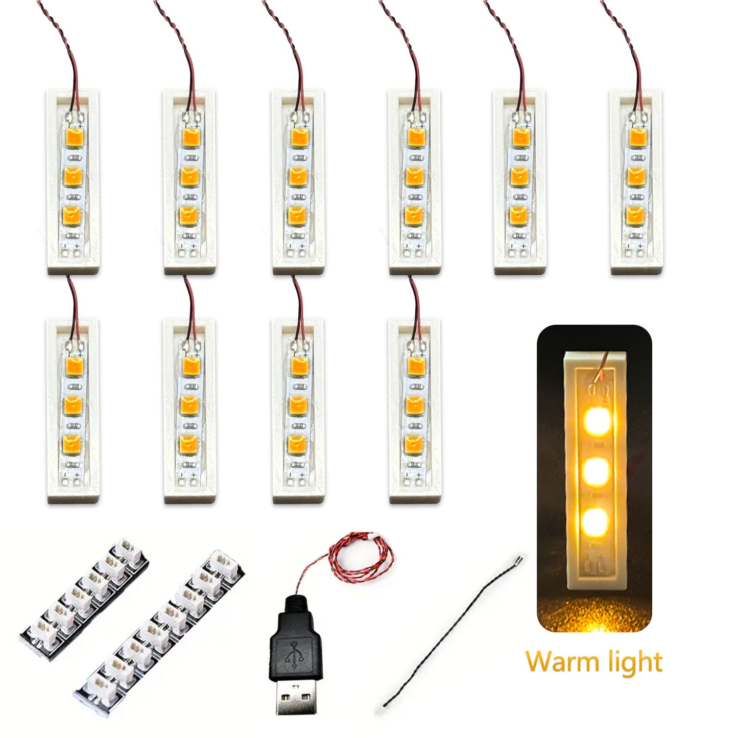Light parts for  DIY 0.5m one-to-five light strip