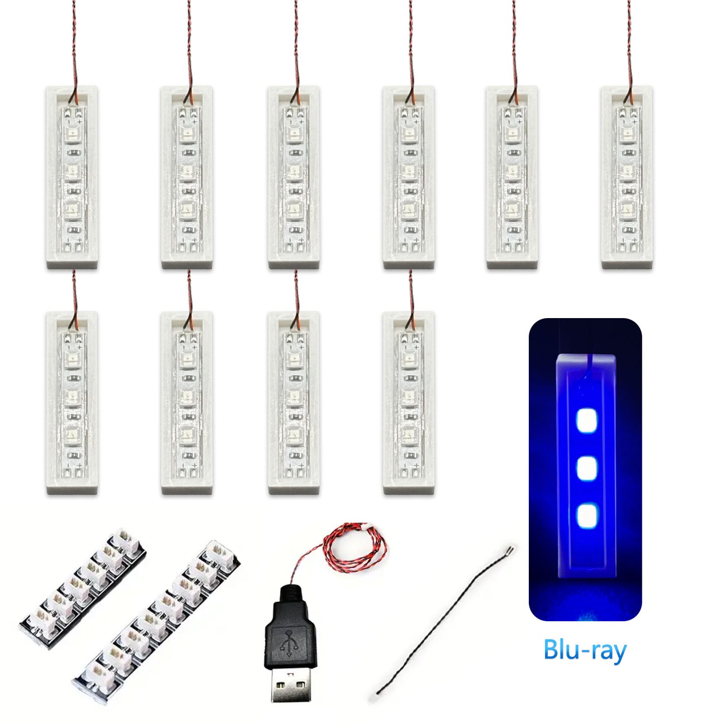 Light parts for  DIY 0.5m one-to-five light strip